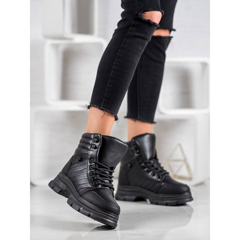 Yes Mile Zapatillas negras en la plataforma negro 1