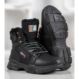 Yes Mile Zapatillas con piel negro 4