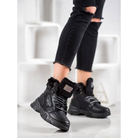 Yes Mile Zapatillas con piel negro 1
