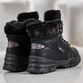 Yes Mile Zapatillas con piel negro 3