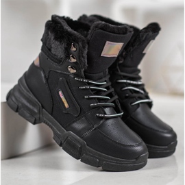 Yes Mile Zapatillas con piel negro 5
