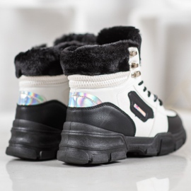 Yes Mile Zapatillas con piel blanco negro 3