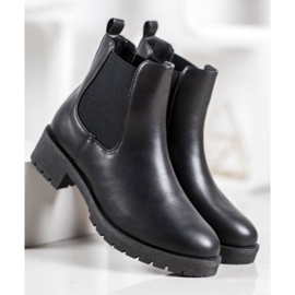 SHELOVET Botines Chelsea sin cordones negro 3