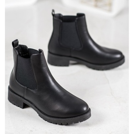 SHELOVET Botines Chelsea sin cordones negro 4