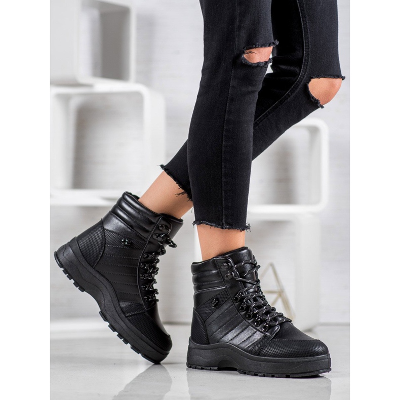 SHELOVET Zapatillas cálidas negro 1