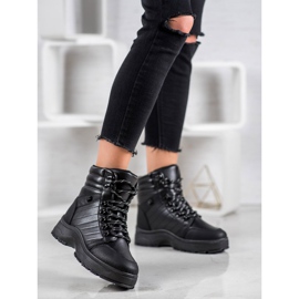 SHELOVET Zapatillas cálidas negro 2