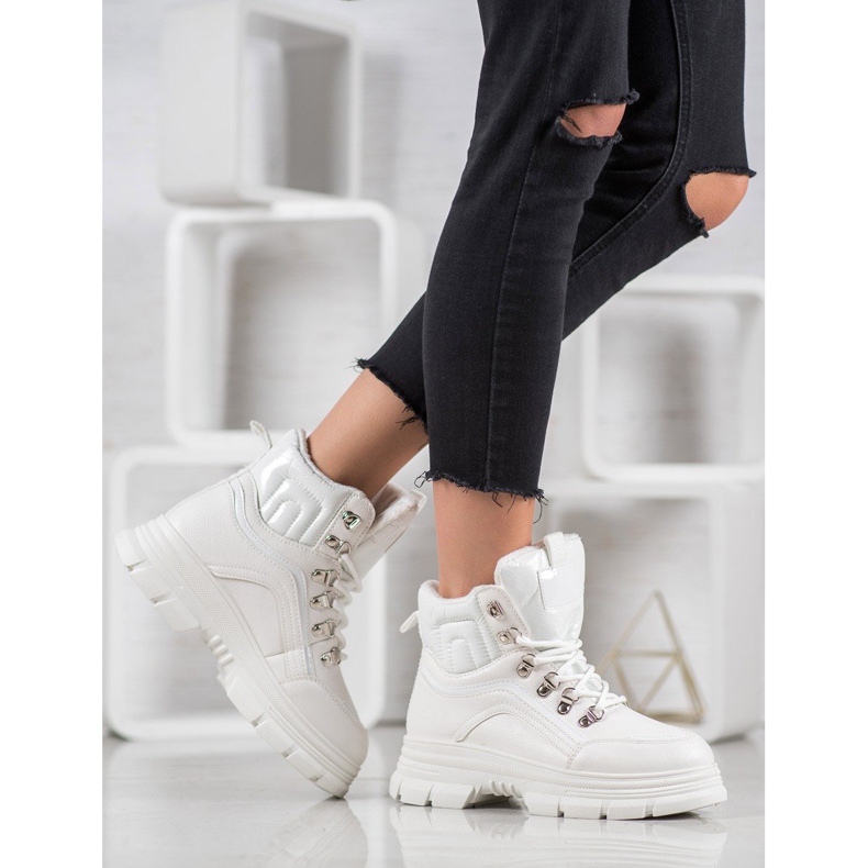 SHELOVET Zapatillas cálidas blanco 1