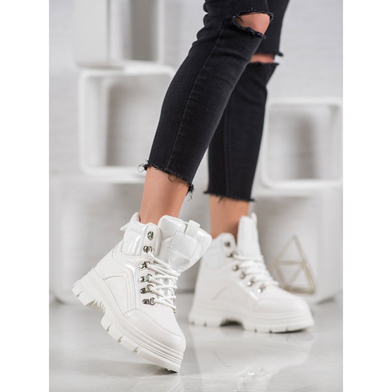 SHELOVET Zapatillas cálidas blanco 2