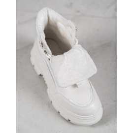 SHELOVET Zapatillas cálidas blanco 5