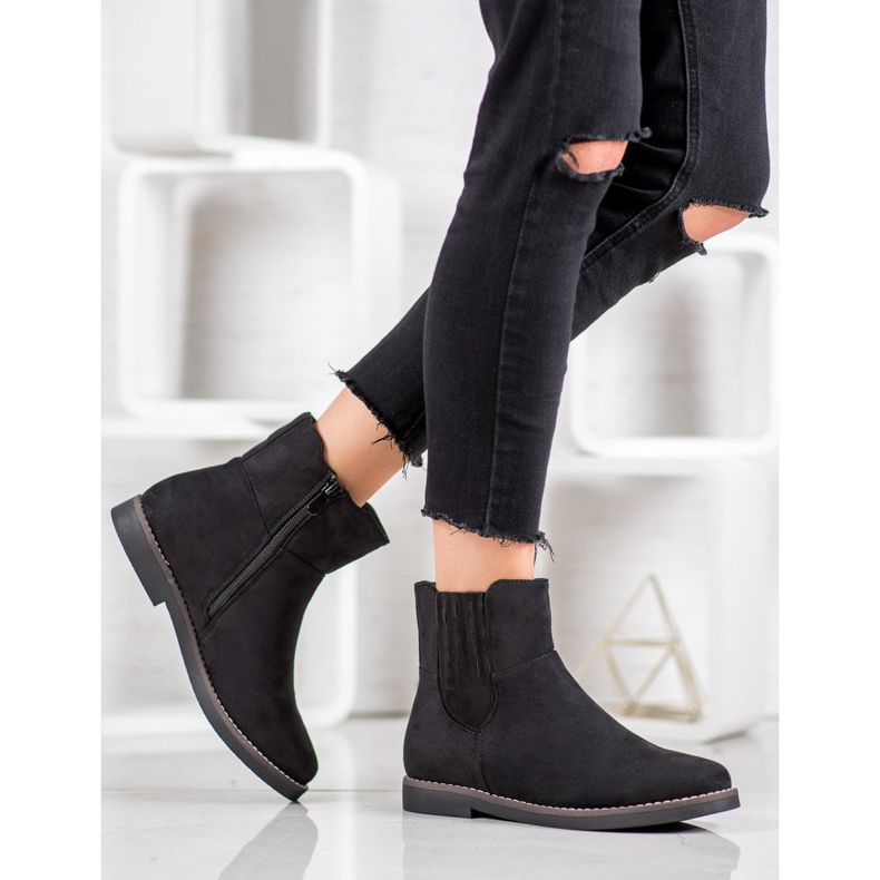 Clowse Botas de gamuza cómodas negro 2 Clowse Botas de gamuza cómodas negro 2