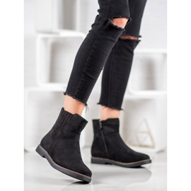 Clowse Botas de gamuza cómodas negro 1
