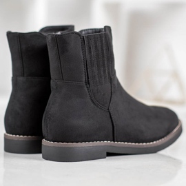 Clowse Botas de gamuza cómodas negro 4