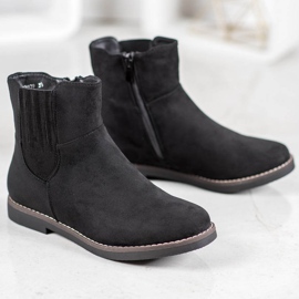 Clowse Botas de gamuza cómodas negro 5