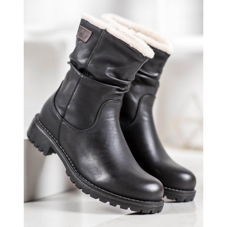 SHELOVET Trabajadores con un zapato enrollado negro 2