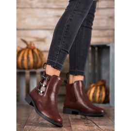 SHELOVET Botas Chelsea elegantes marrón 3