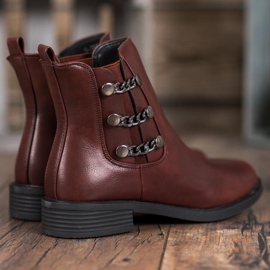 SHELOVET Botas Chelsea elegantes marrón 5