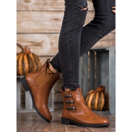 SHELOVET Botas Chelsea elegantes marrón 4