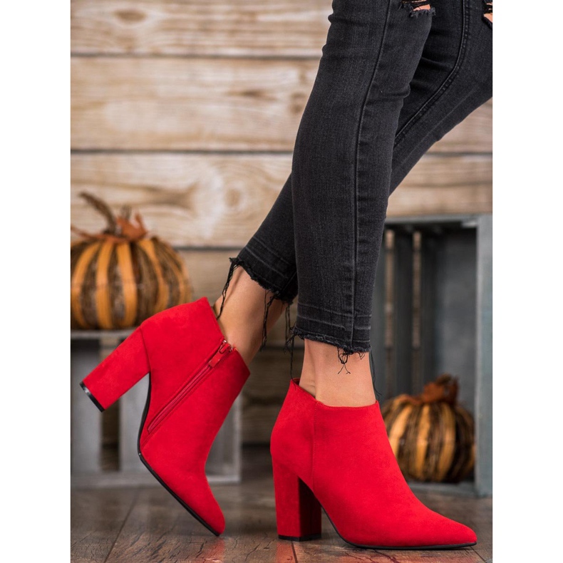 Marquiz Botas sexy con cremallera rojo 1
