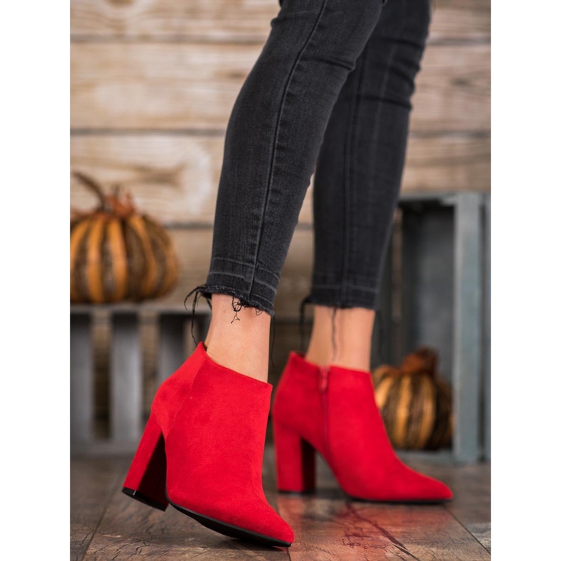 Marquiz Botas sexy con cremallera rojo 2