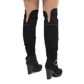 Botas negras en el poste N504 negro 3