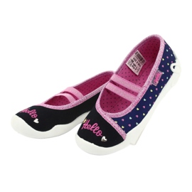 Calzado infantil befado 116X255 azul marino rosado 3