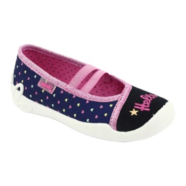 Calzado infantil befado 116X255 azul marino rosado 1