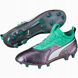 Botas de fútbol Puma One 1 Il Lth Fg Ag M 104925 01 rojo verde 3