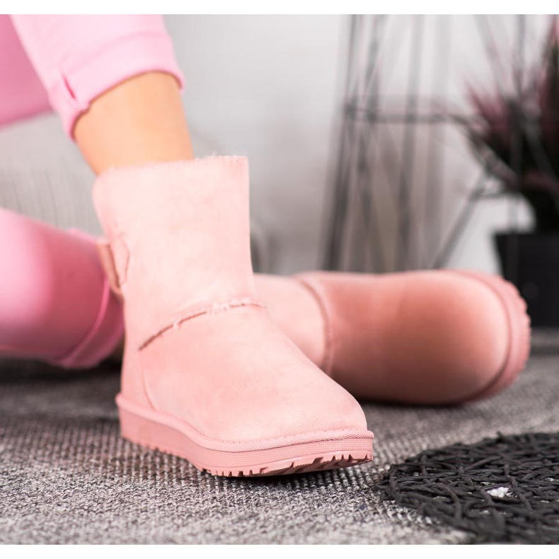 SHELOVET Polvo Mukluki con un lazo rosado 1