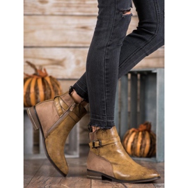 Super Mode Botas con circonita cúbica marrón 1