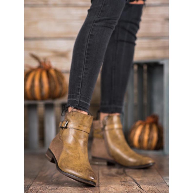 Super Mode Botas con circonita cúbica marrón 2