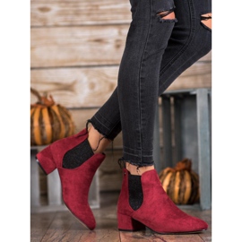 Ideal Shoes Botines chelsea con purpurina rojo 4