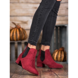 Ideal Shoes Botines chelsea con purpurina rojo 1