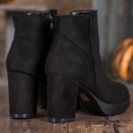 Super Mode Botas de moda en el poste. negro 4