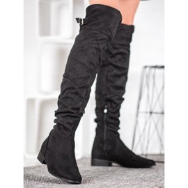 SHELOVET Botas con estilo sobre la rodilla negro 2