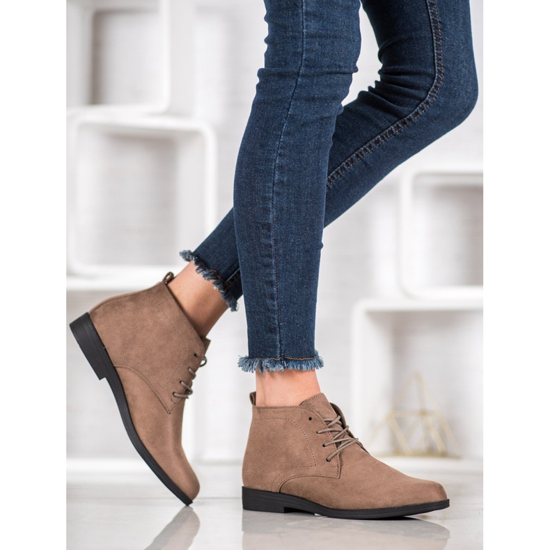 Goodin Botas de gamuza cómodas marrón 1 Goodin Botas de gamuza cómodas marrón 1