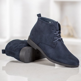 Goodin Botas de gamuza cómodas azul 1