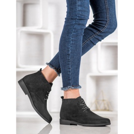 Goodin Botas de gamuza cómodas negro 2