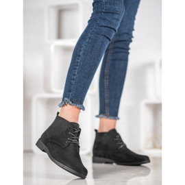 Goodin Botas de gamuza cómodas negro 3