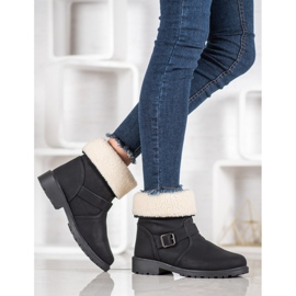 SHELOVET Botas con piel de oveja negro 3