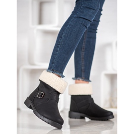 SHELOVET Botas con piel de oveja negro 4