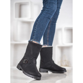 SHELOVET Botas con piel de oveja negro 5