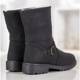 SHELOVET Botas con piel de oveja negro 7