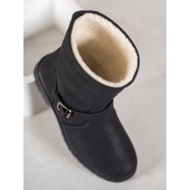 SHELOVET Botas con piel de oveja negro 9