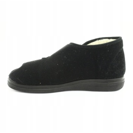 Befado calientes zapatillas para mujeres con velcro 986d011 negro 3