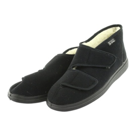 Befado calientes zapatillas para mujeres con velcro 986d011 negro 4