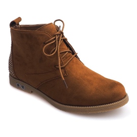 Botas Atadas Con Lentejuelas H543 Camel marrón 2 Botas Atadas Con Lentejuelas H543 Camel marrón 2