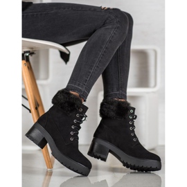 Goodin Botas negras con piel negro 3