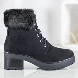 Goodin Botas negras con piel negro 4