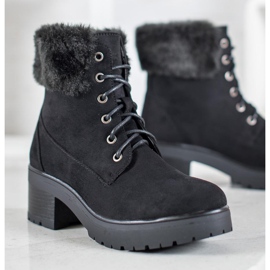 Goodin Botas negras con piel negro 5