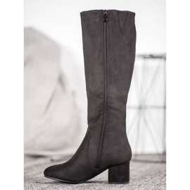 SHELOVET Botas con cremallera decorativa negro 4